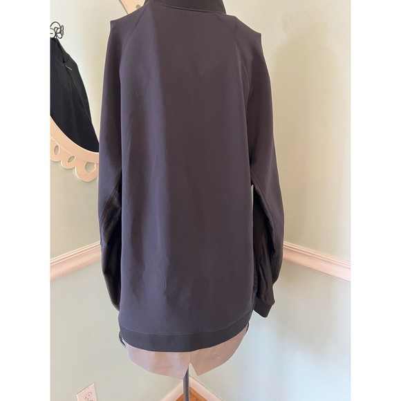 LULULEMON XXL Black Soft Shell Vented Commute 1/4 Zip Jacket Reflective Flap - Picture 2 of 8